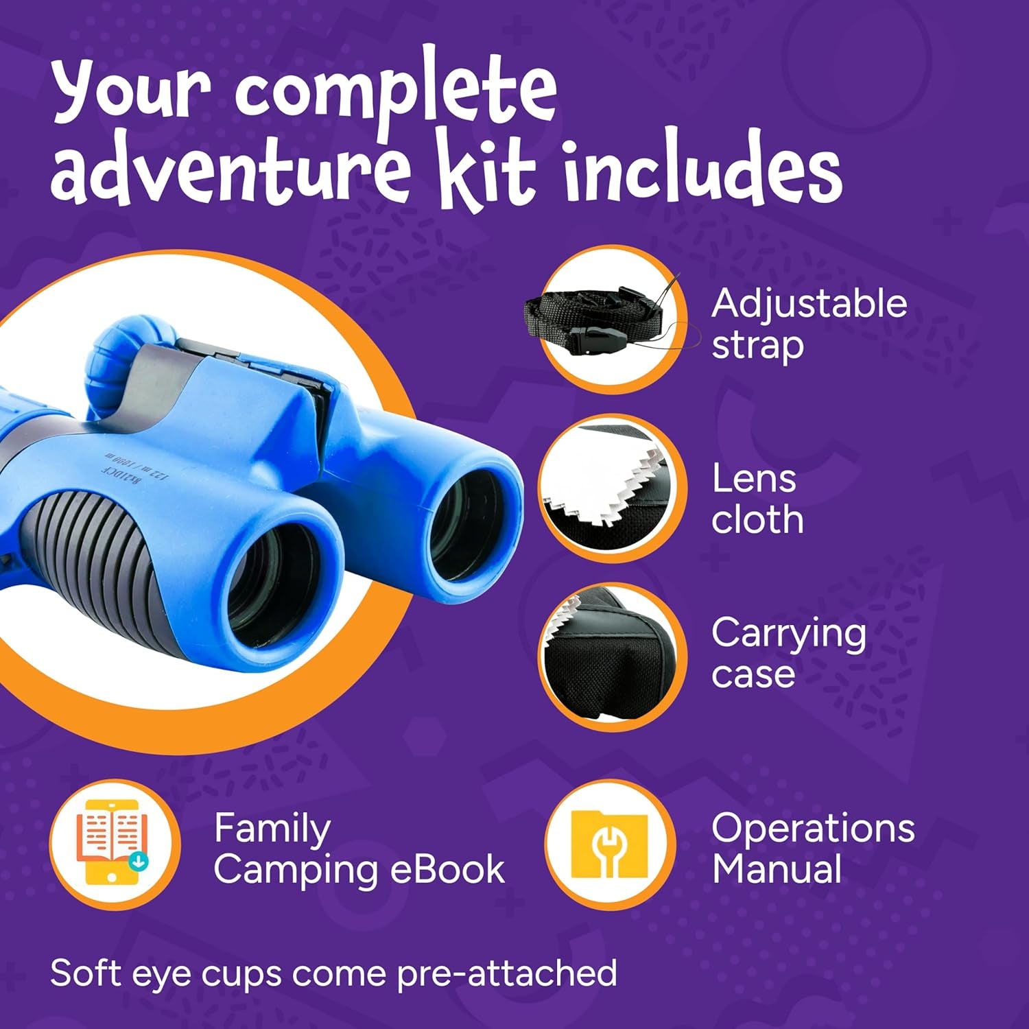 Binoculars for Kids - Small, Compact, Shock-Resistant Toy Binoculars - Learning & Nature Exploration Toys for 4+ Year Old Girls and Boys - Think Peak Toys Kids Binoculars, Blue